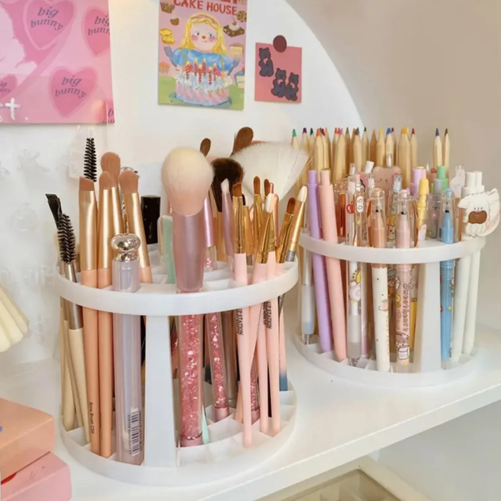 Multi-functional makeup brush holder/pen holder/embroidery holder - Wh…